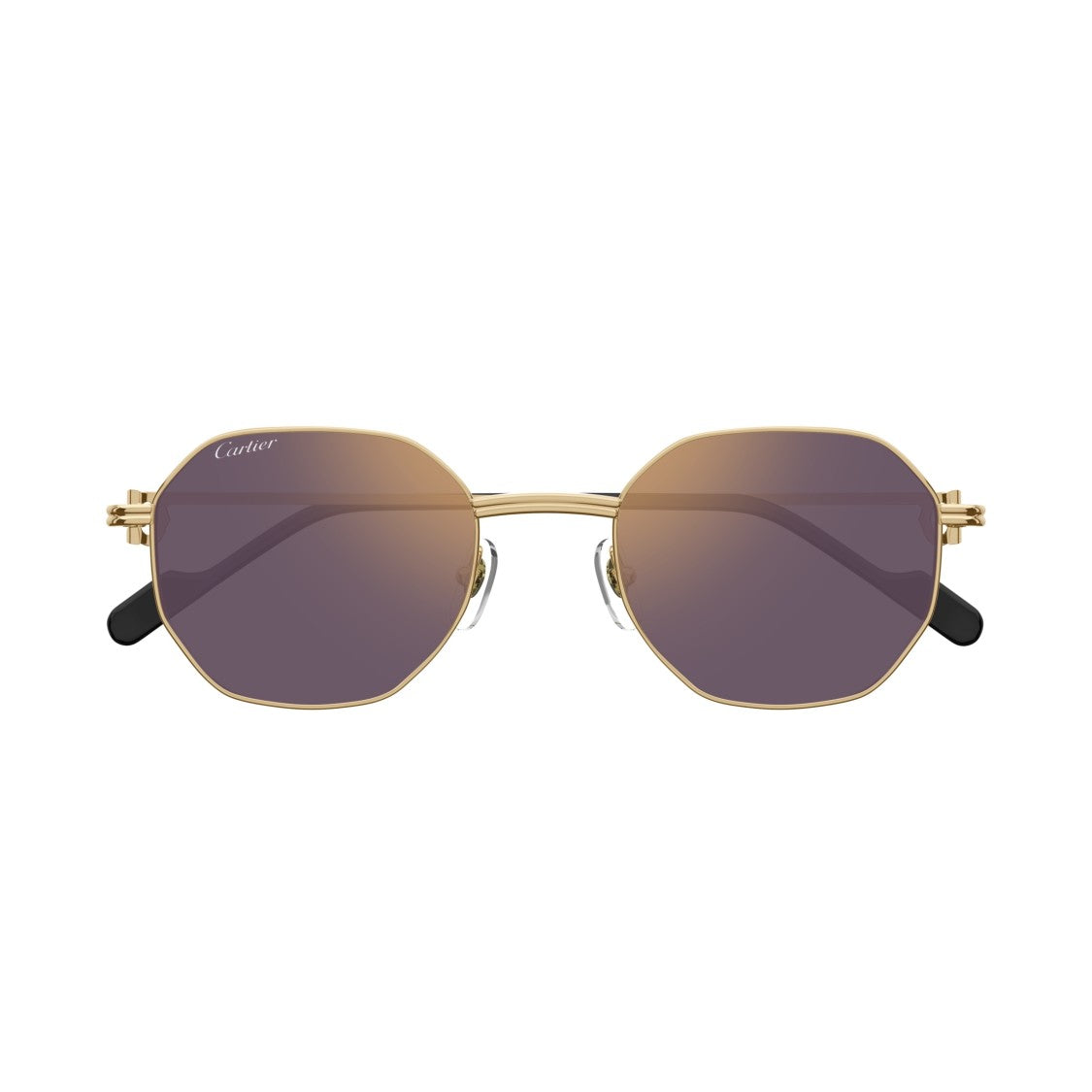 Cartier Ct0500s Geometric Octagonal Metal Sunglasses