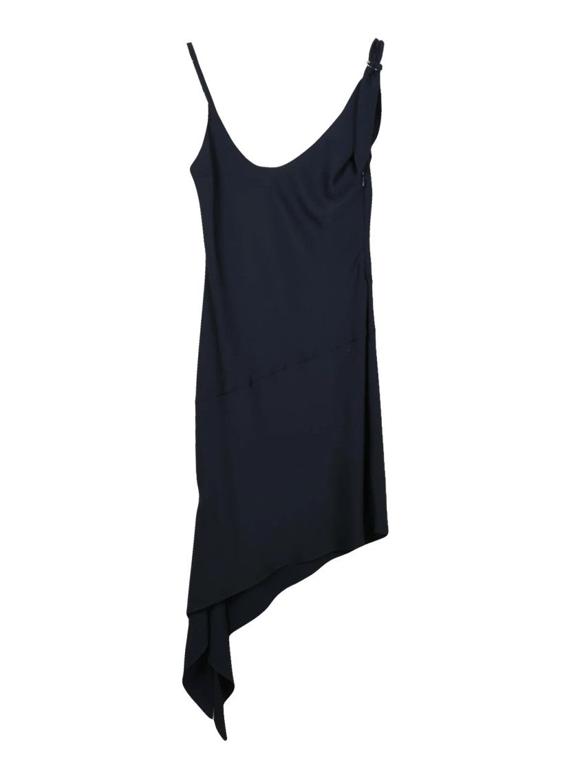 Courrèges Asymmetric Mini Dress With Dynamic Multicolor Pattern