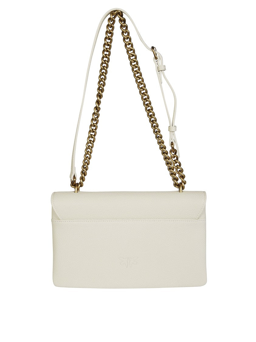 Pinko Sculptural Mini Shoulder Bag With Gold-Tone Bird Clasp