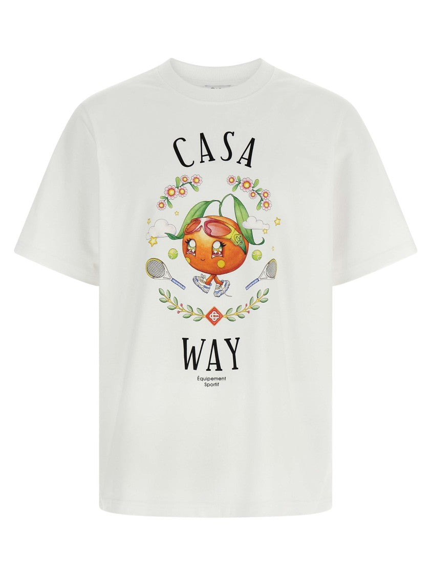 Casablanca Casa Way Orange Mascot' T-Shirt