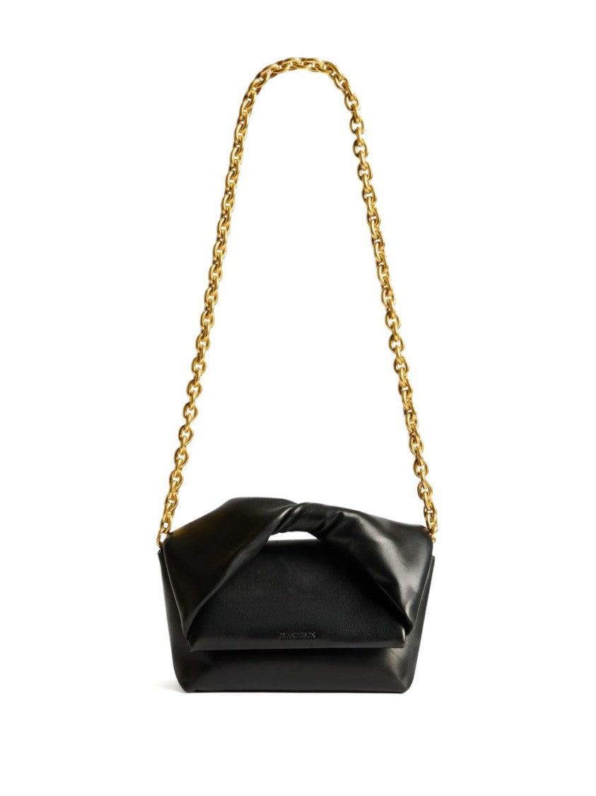 J. W. Anderson Structured Black Full-Grain Lamb Leather Bag