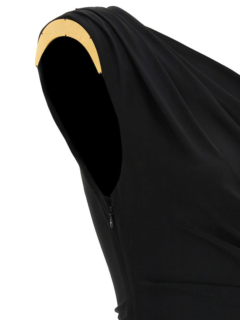Elisabetta Franchi Jewel Shoulder Dress