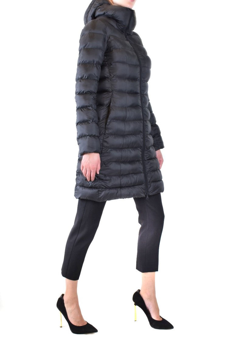 Geospirit Quilted Black Jacket With High Collar