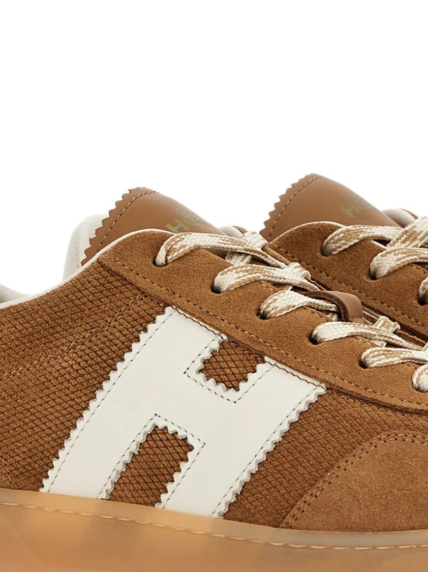 Hogan Suede Leather Sneakers With Iconic Serrated 'H'