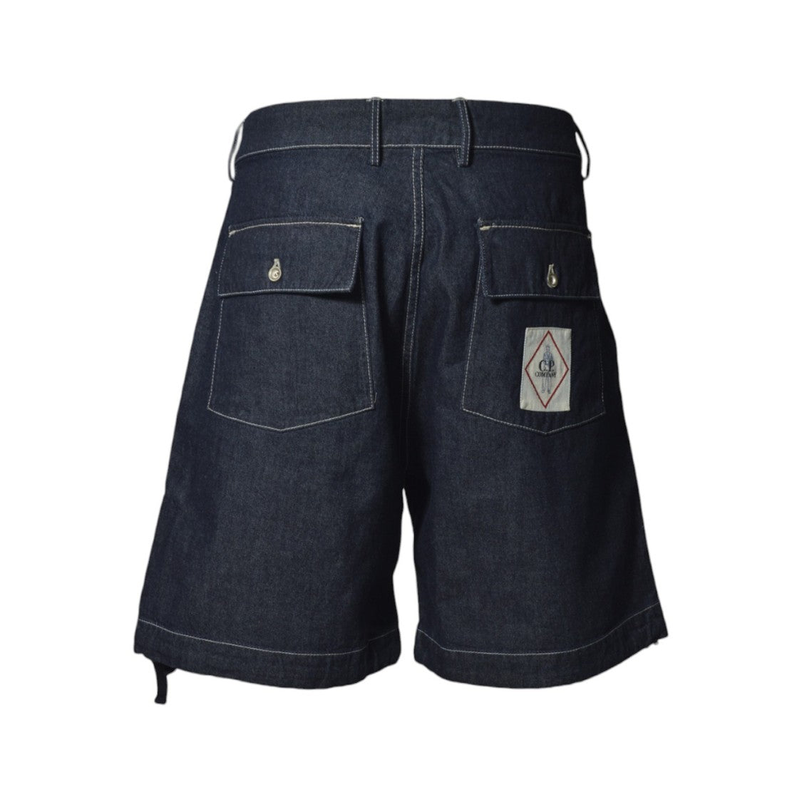 C.P. Company Bermuda 3/1 Denim In Blue Cotton