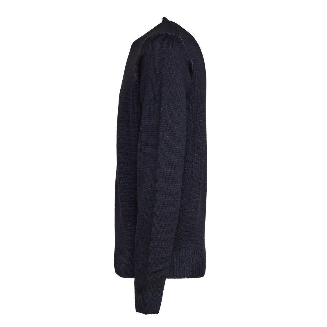 Filippo De Laurentiis Washed Merino Wool Knit Sweater With Ribbed Detailing