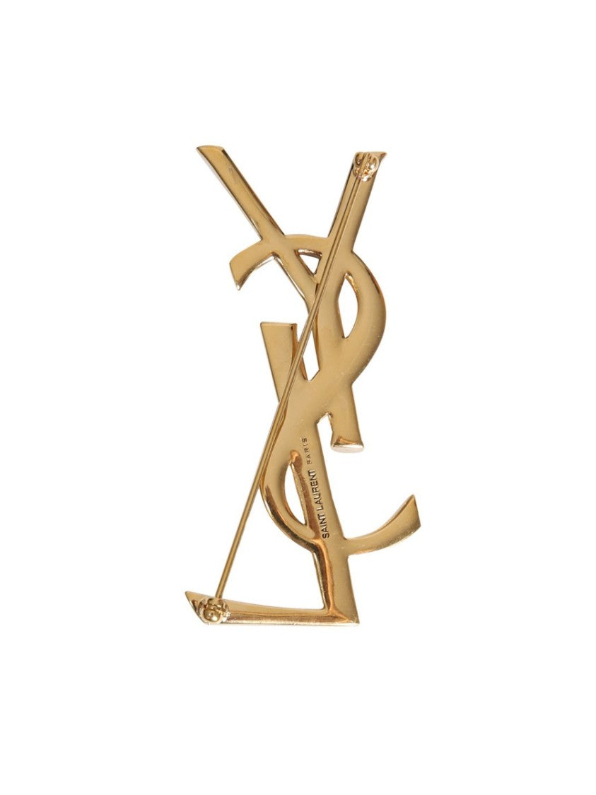 Saint Laurent Serpente Cassandra Gold-Tone Brass Brooch
