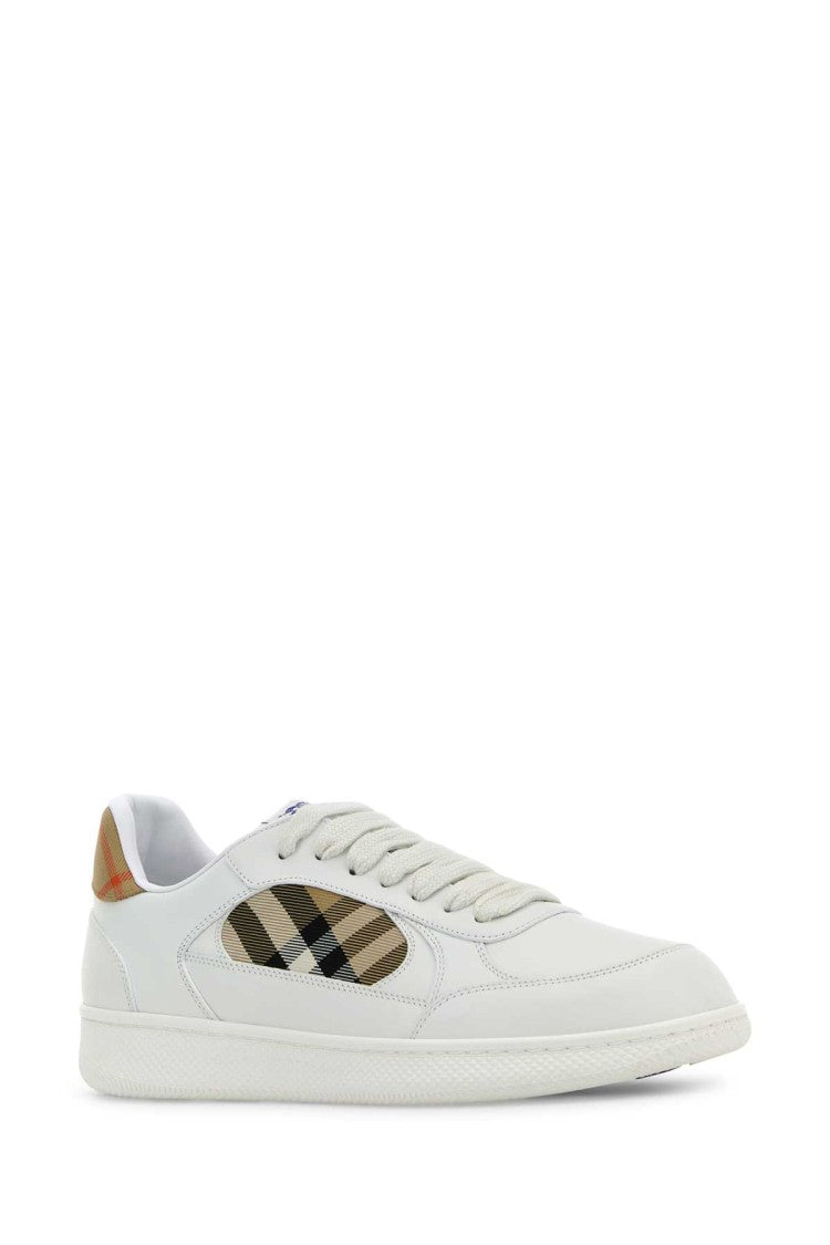 Burberry White Leather Sneakers
