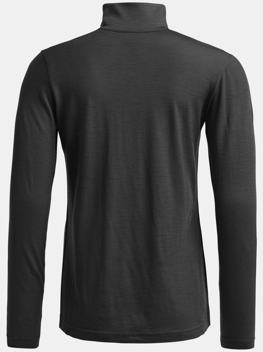 Ortovox Fitted Half-Zip Black Top With Contrast Piping