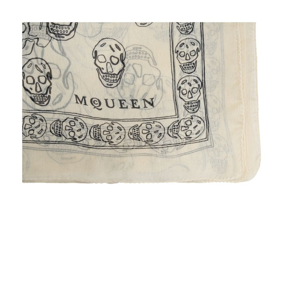 Alexander Mcqueen Ca Skull Scarf - Alexander Mcqueen - Silk - White