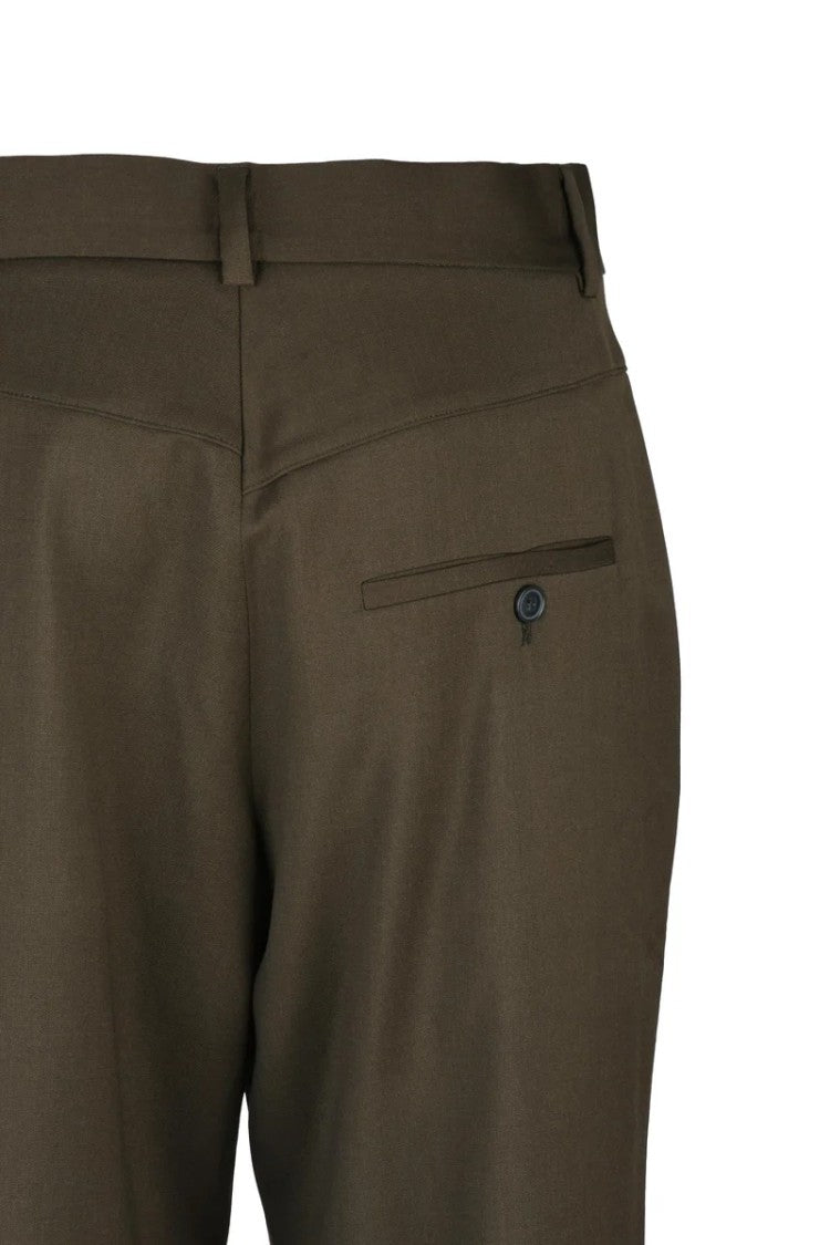 Vivienne Westwood High Waist Trousers Virgin Wool - Military Green