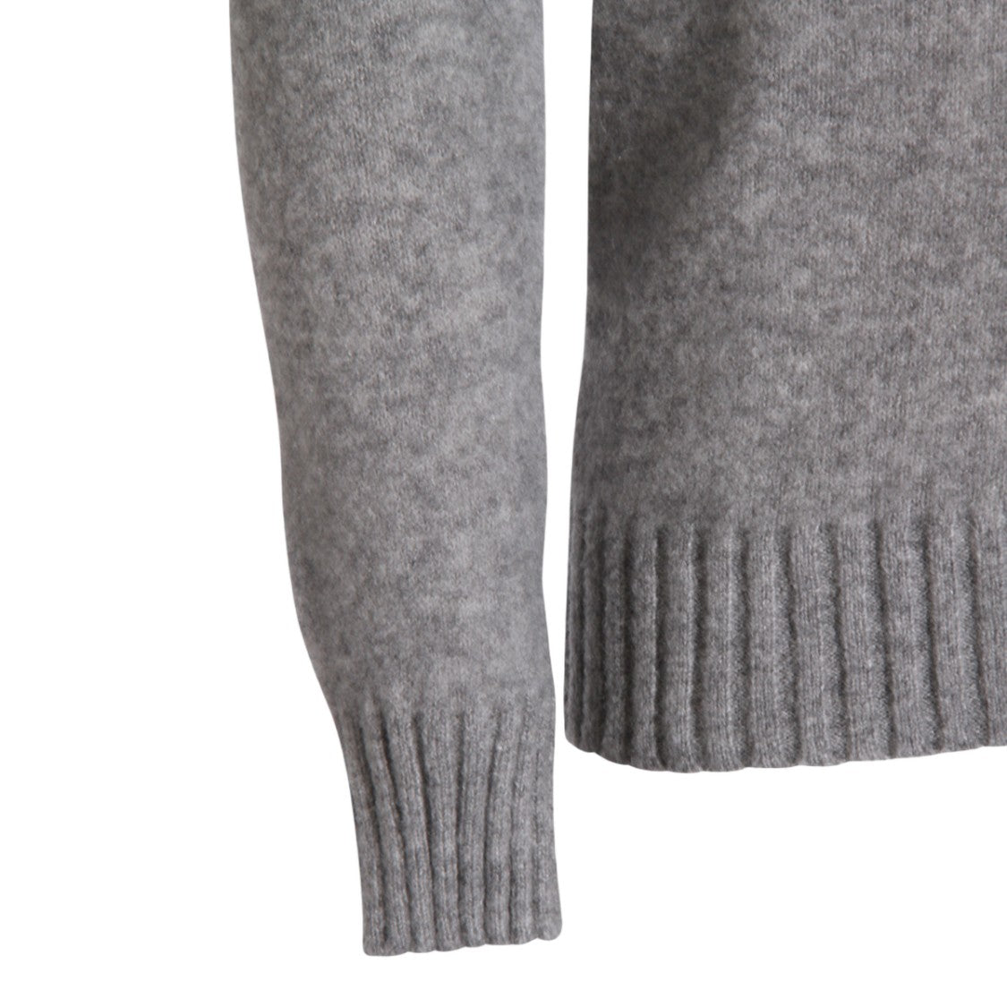 Piacenza Cashmere Textured Knit Sweater With Classic Crew Neckline