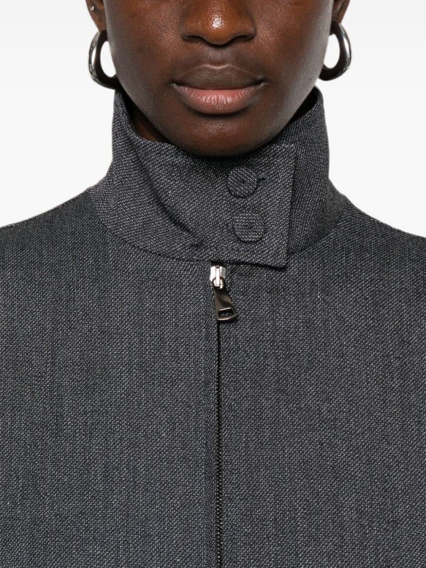 Fabiana Filippi Grey Boxy Oversized Textured Weave Coat