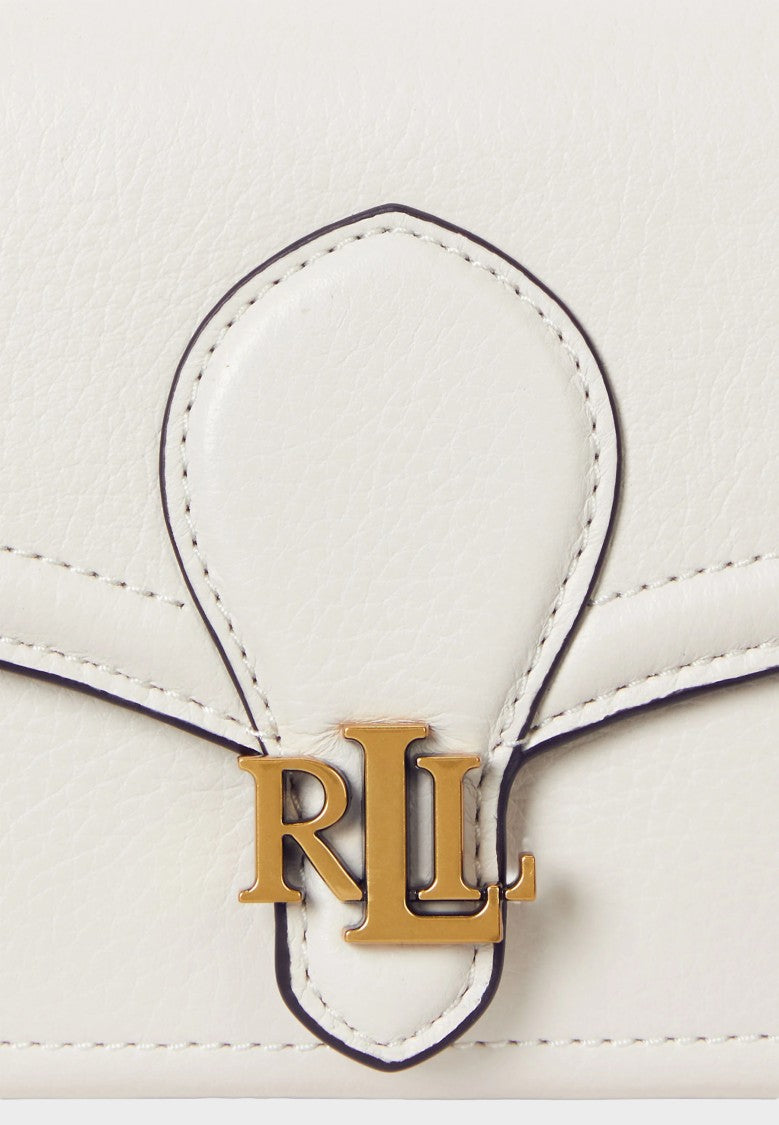 Lauren Ralph Lauren White Bradley Luxe Leather Chain Wallet