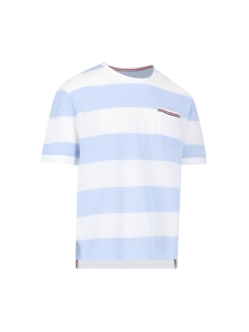 Thom Browne "Striped T-Shirt" – Blue