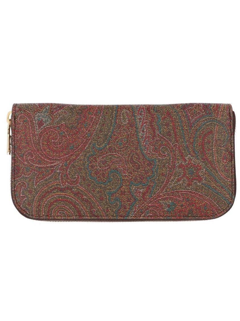 Etro Multicolor Arnica Paisley Zip-Around Pvc Wallet