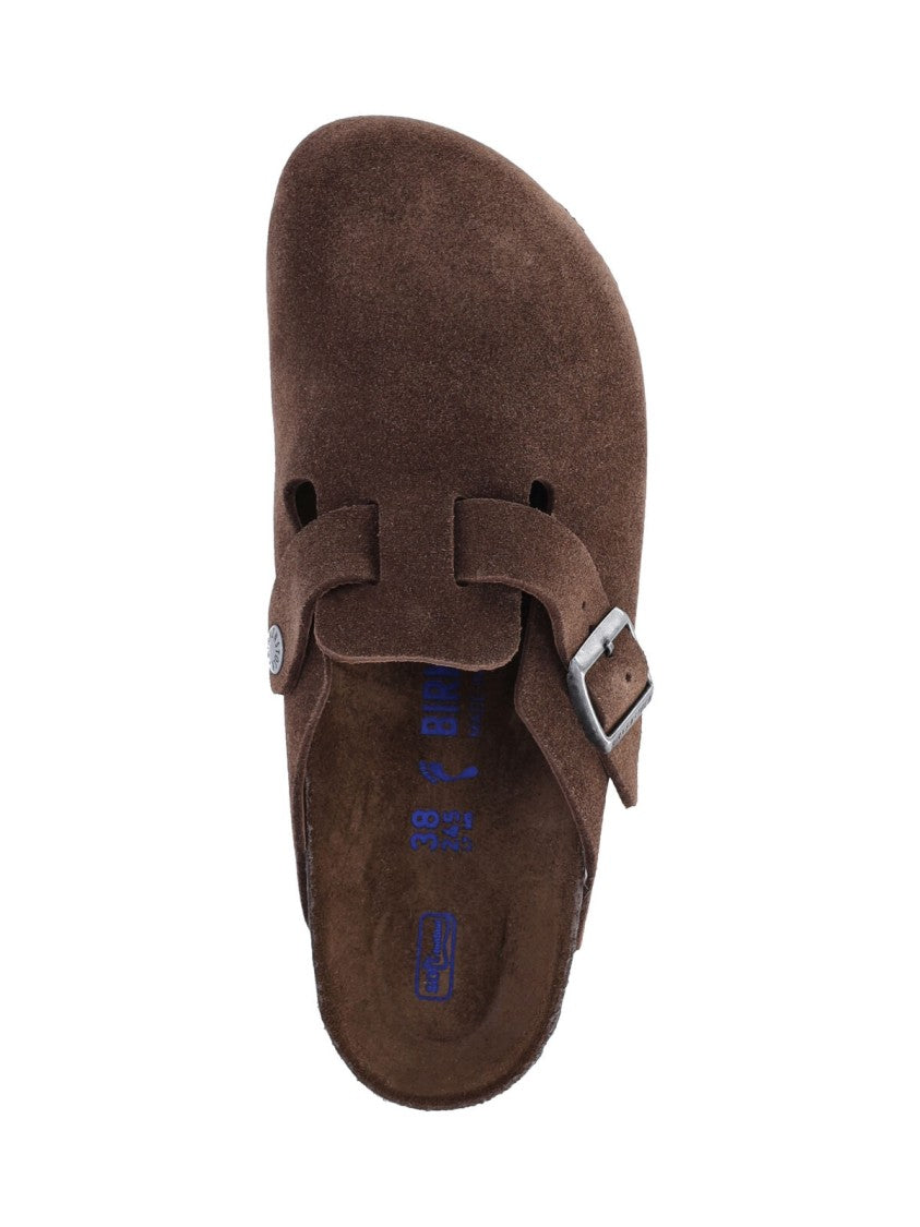 Birkenstock Slip-On Mules With Metal Buckle Detail And Eva Sole