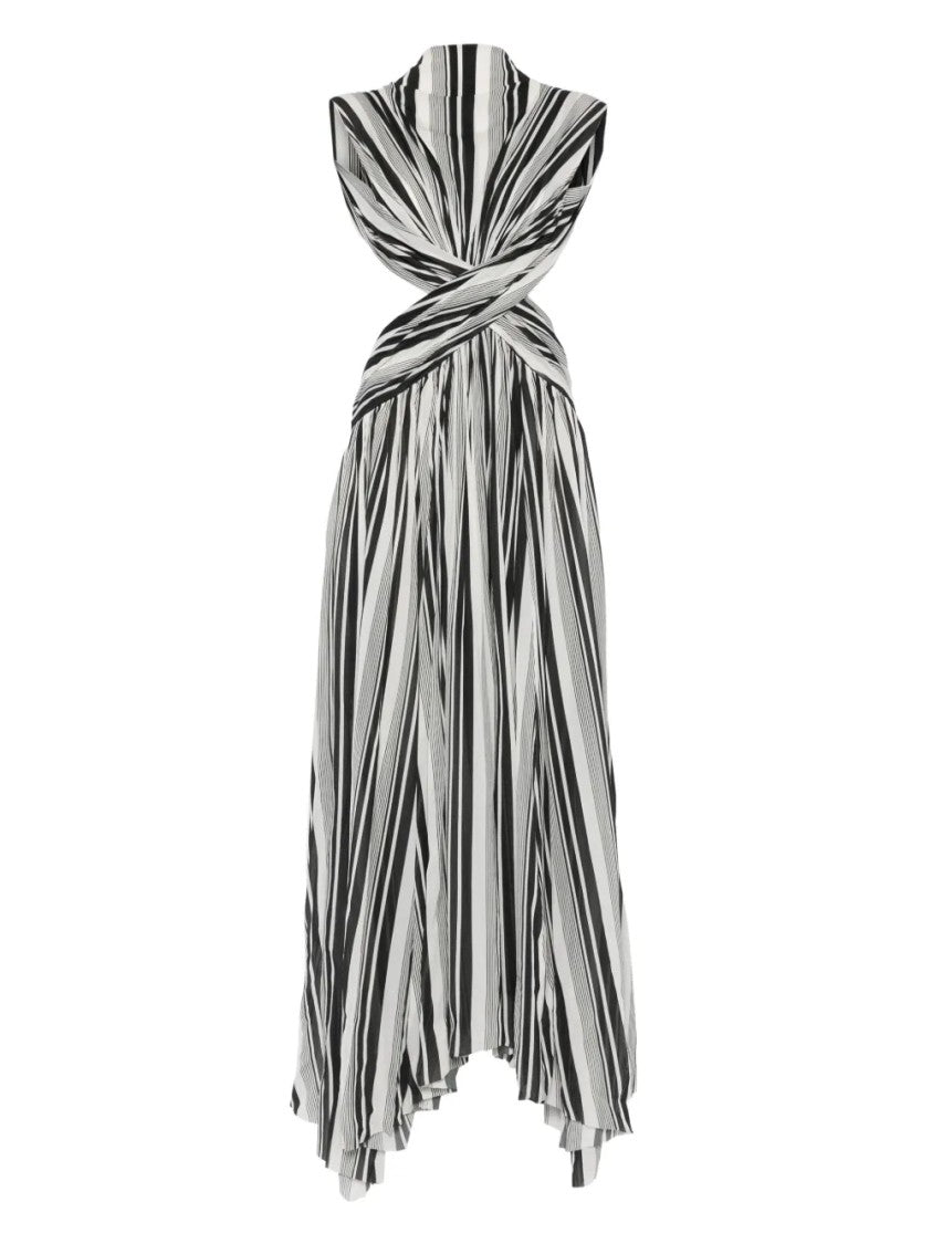 Philosophy Di Lorenzo Serafini Timeless Neutral Dress With Smooth Draping