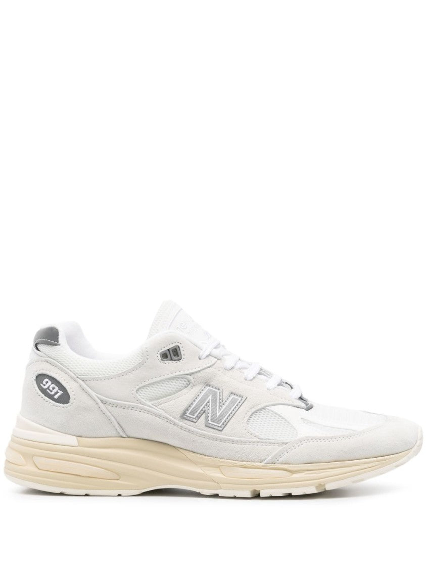 New Balance Breathable White Sneakers With Cushioned Sole