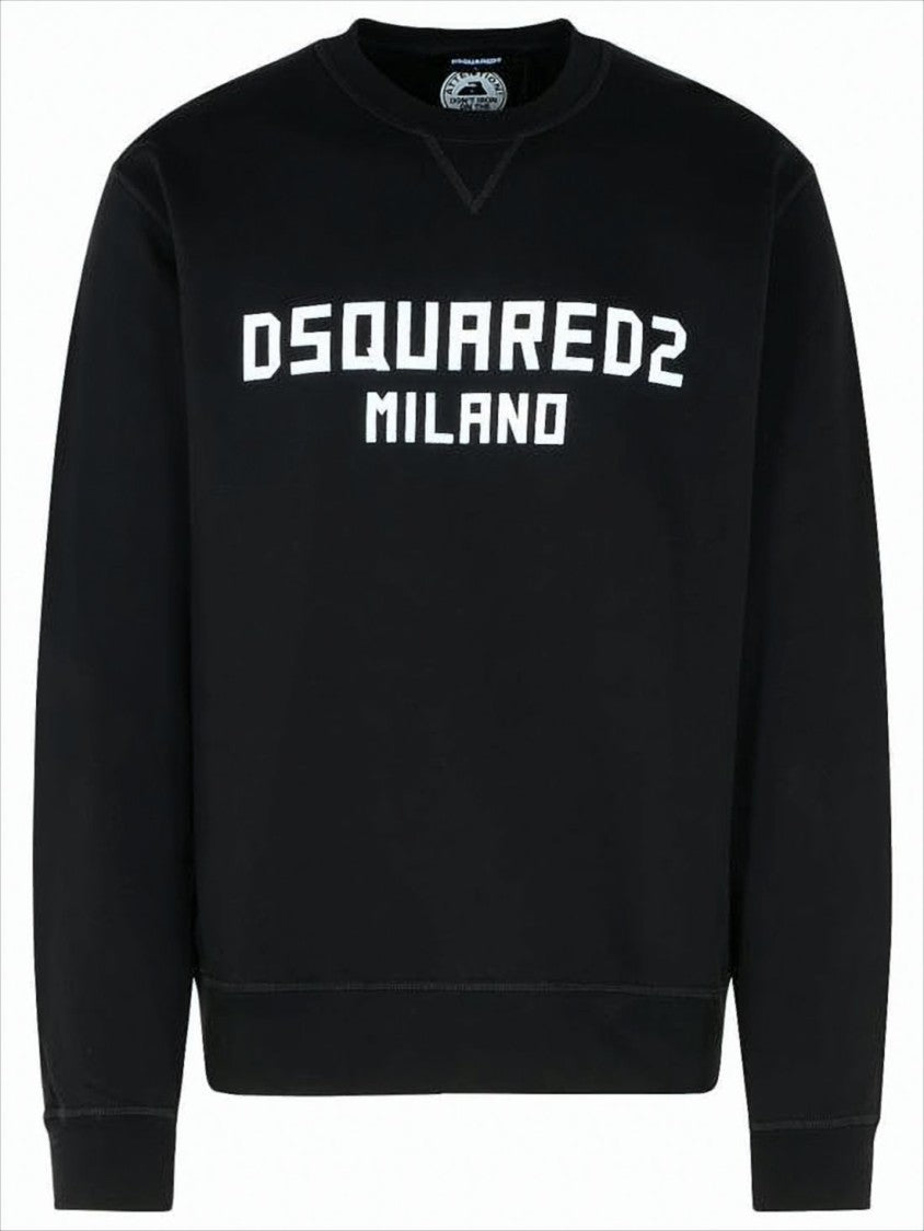 Dsquared2 Long-Sleeve Black Sweatshirt With Bold Logo