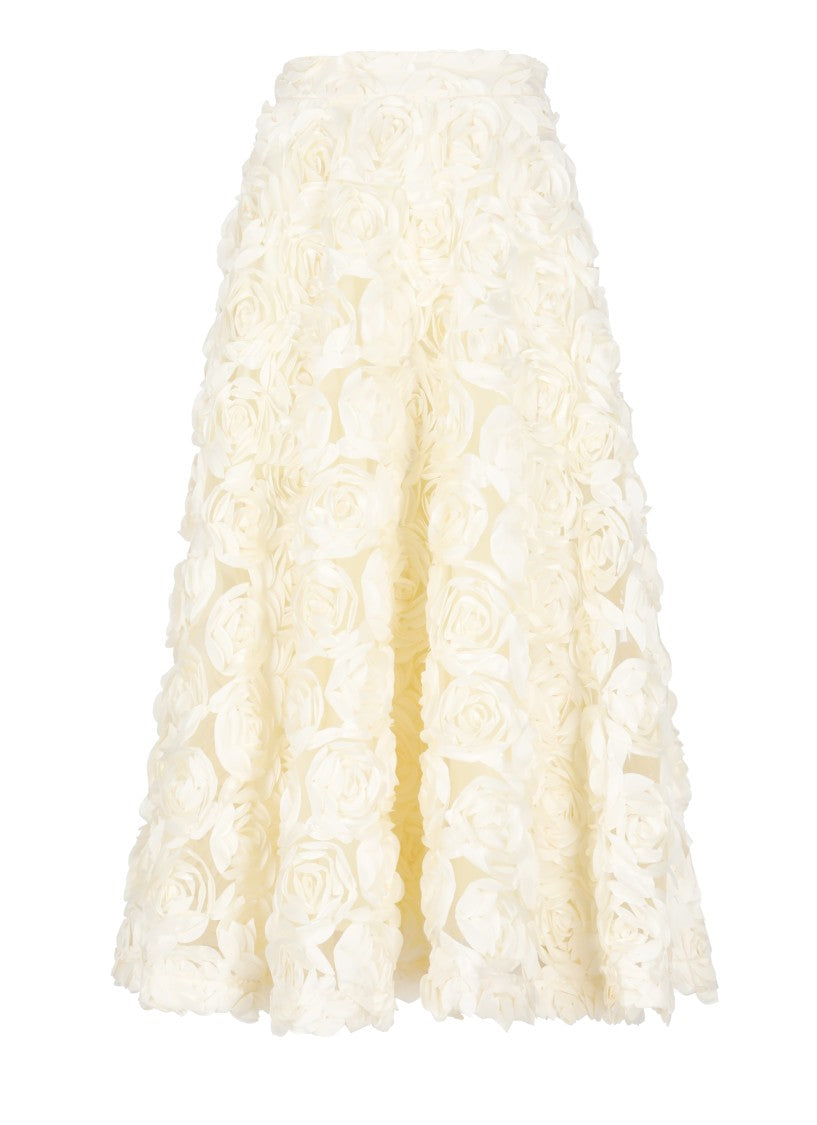 Rotate Skirt With Roses