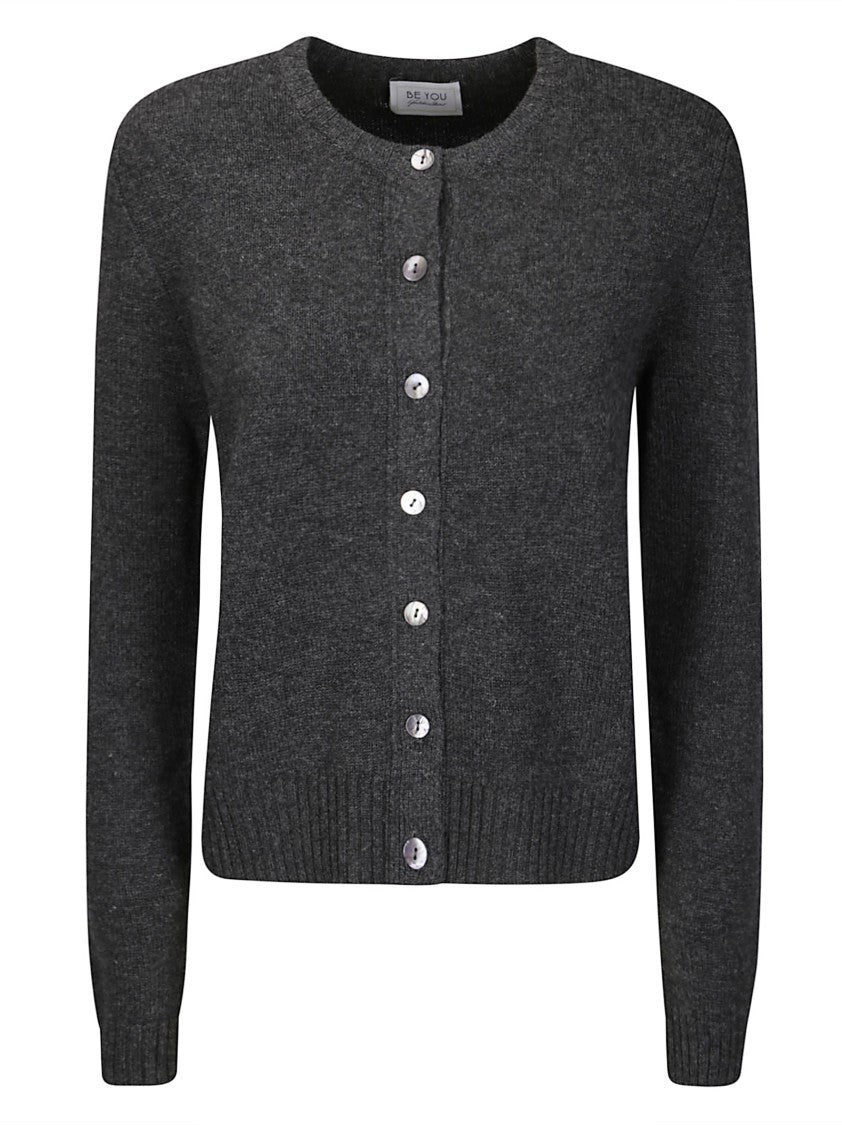 Be You Short-Fit Cashmere Cardigan With Mother-Of-Pearl Effect Buttons