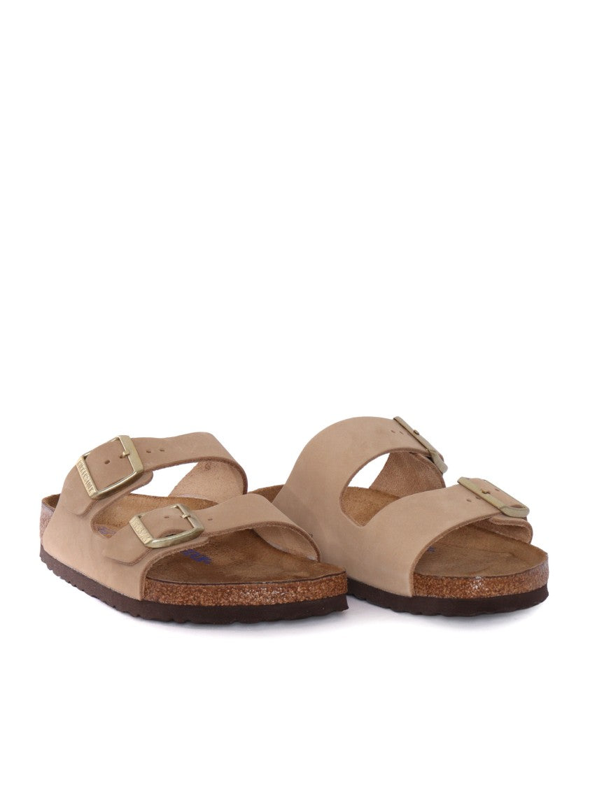 Birkenstock Sandcastle Arizona Nubuck Leather Slide Sandal