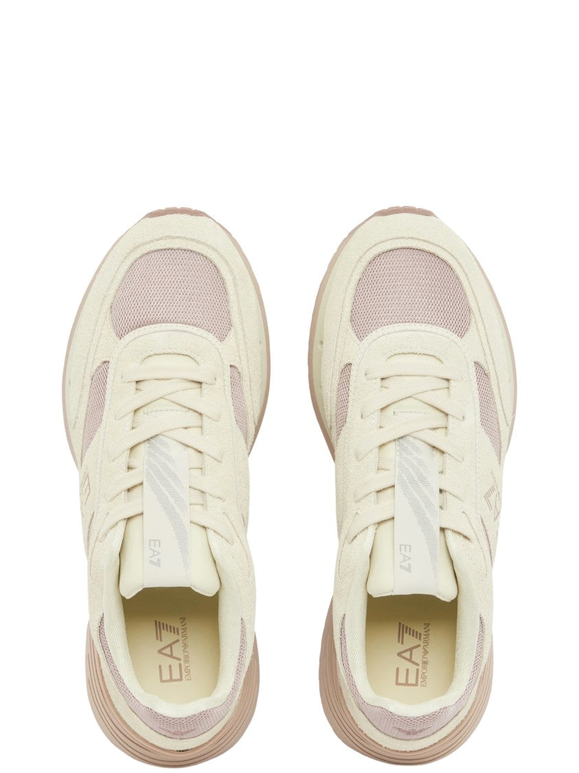 Ea7 Emporio Armani Low-Top Leather Cushioned Sole Sneakers