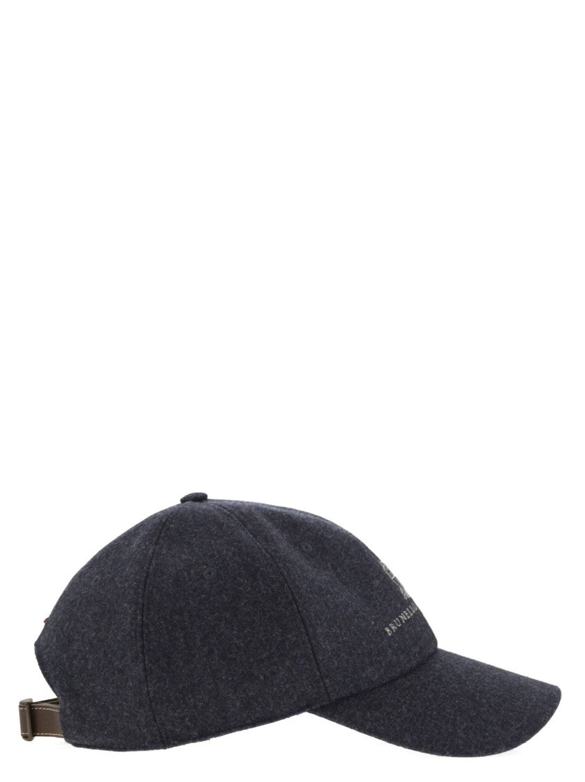 Brunello Cucinelli Virgin Wool Flannel Baseball Cap