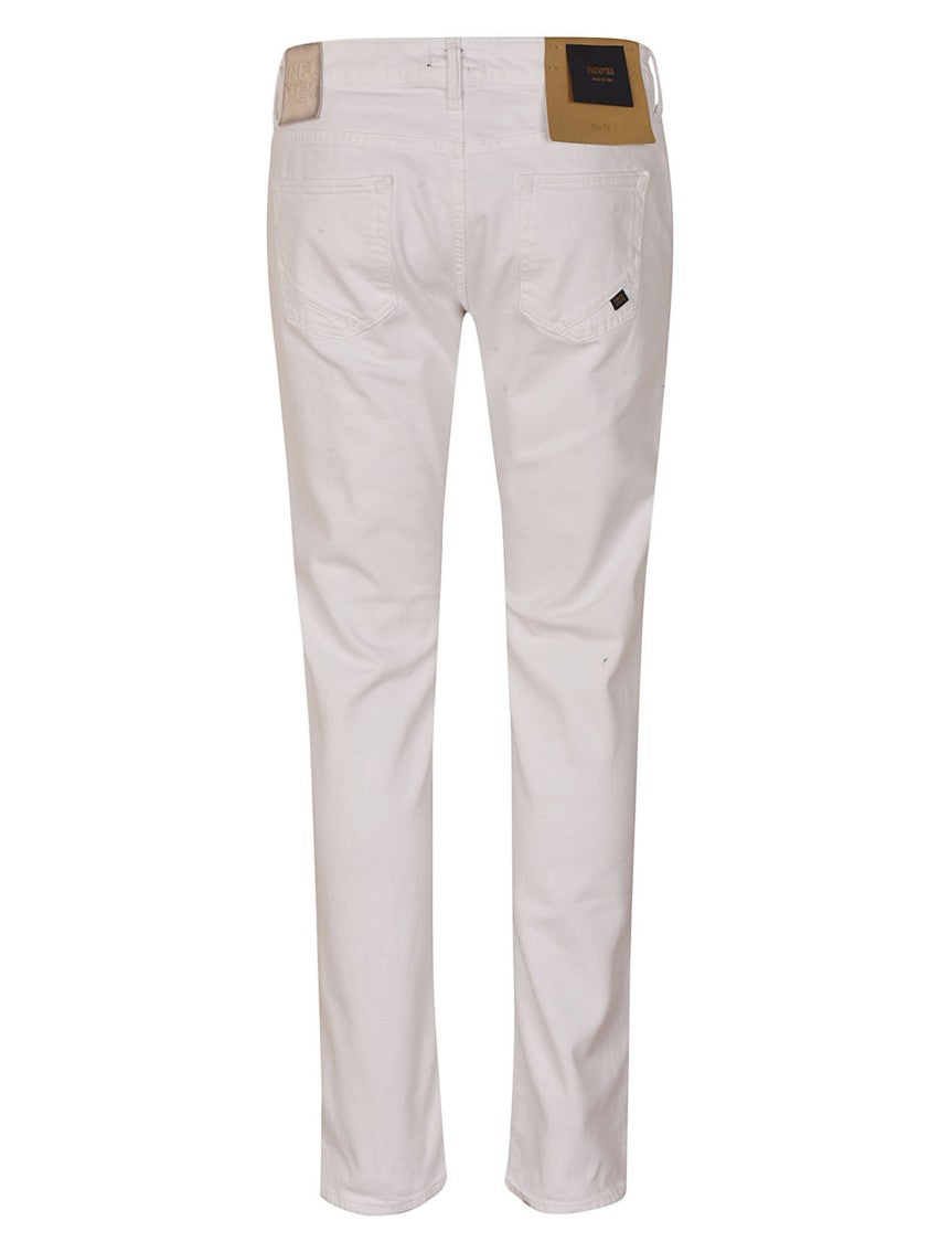 Incotex Slim Fit White Stretch Cotton Pants