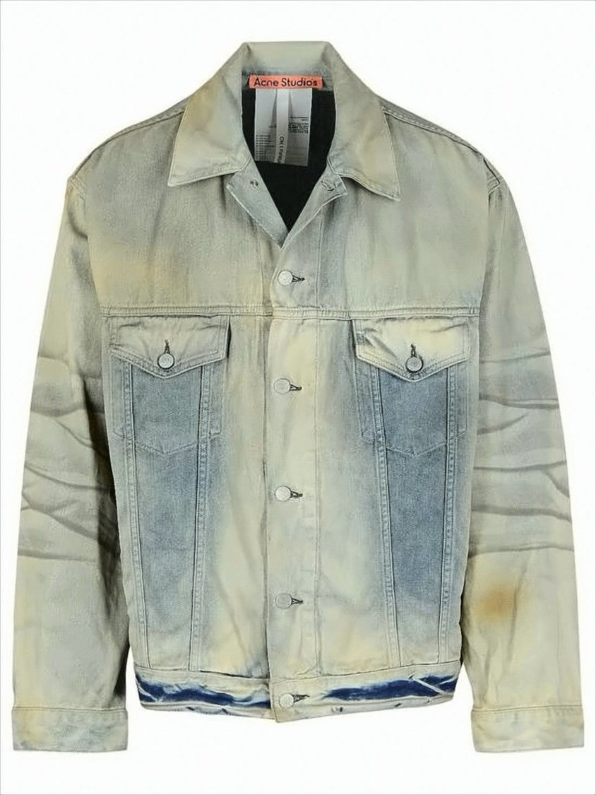 Acne Studios Vintage-Inspired Denim Jacket With Classic Button-Up Front