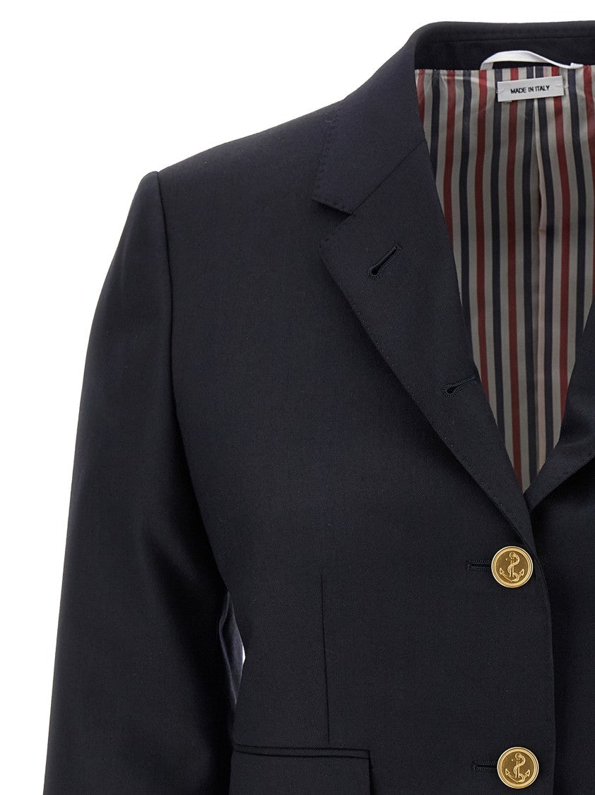 Thom Browne Tailored Black Wool Blazer