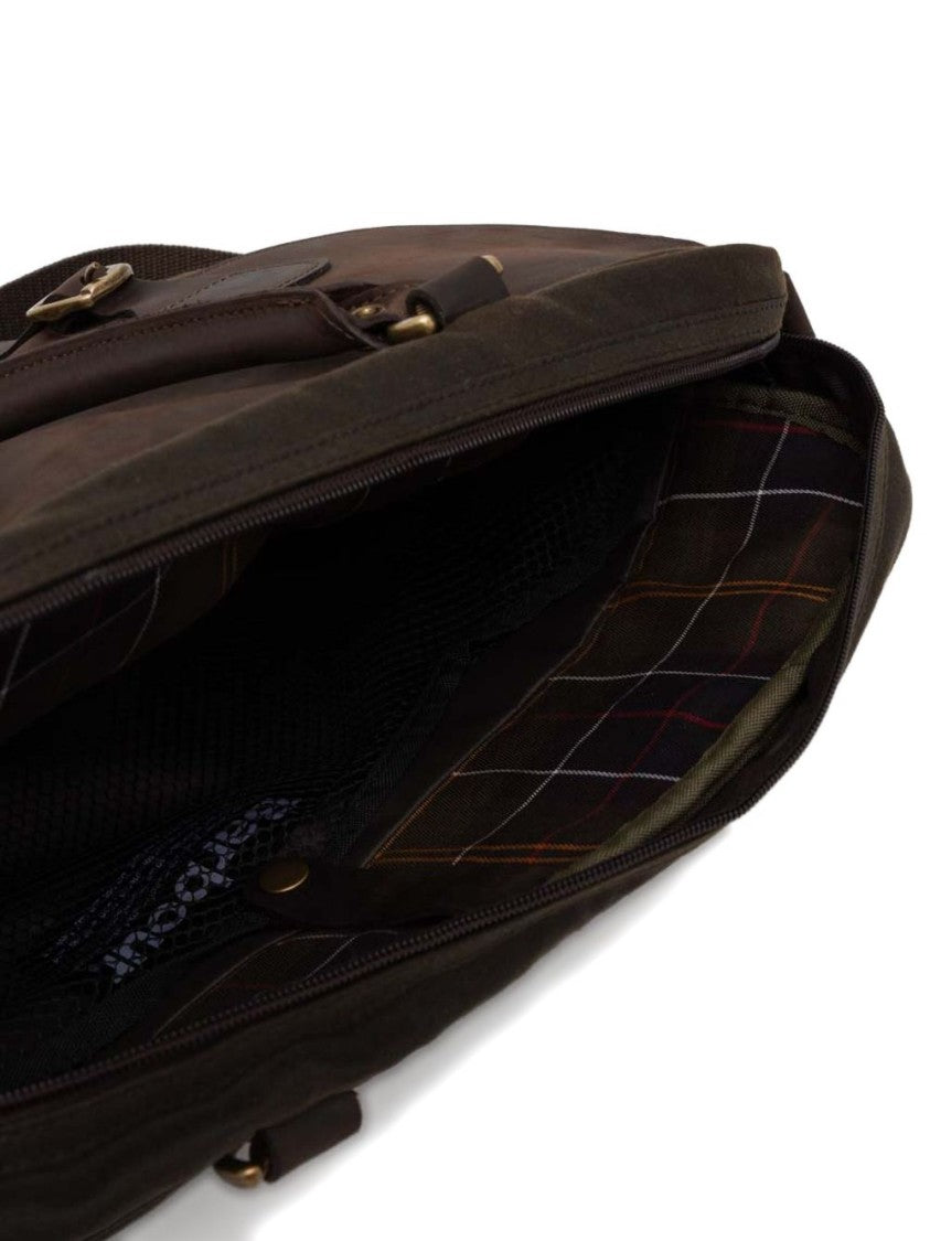 Barbour Waxed Canvas Leather Briefcase
