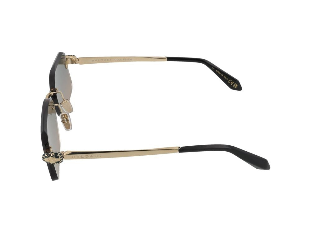 Bulgari Panther Detail Gradient Tint Rimless Sunglasses