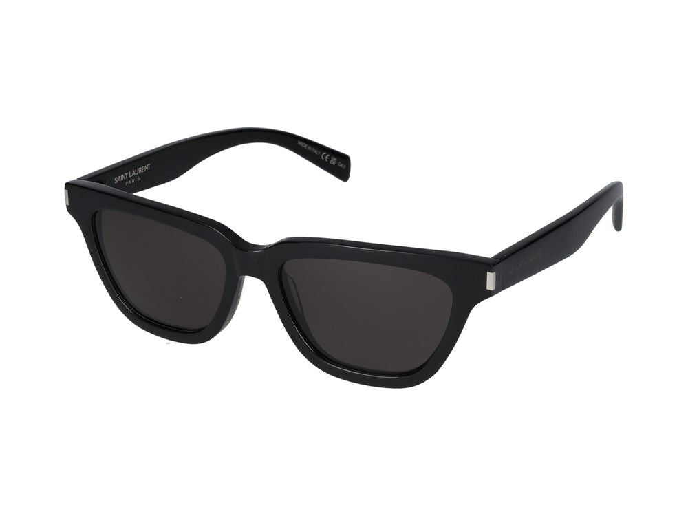 Saint Laurent Oversized Square Frame Acetate Sunglasses With Metallic Accents