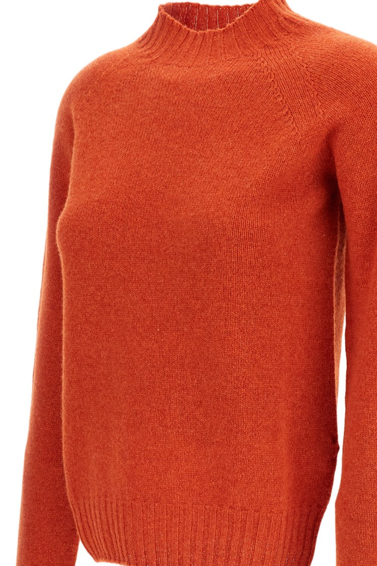 Drumohr Mock Neck Wool Sweater With Raglan Sleeves