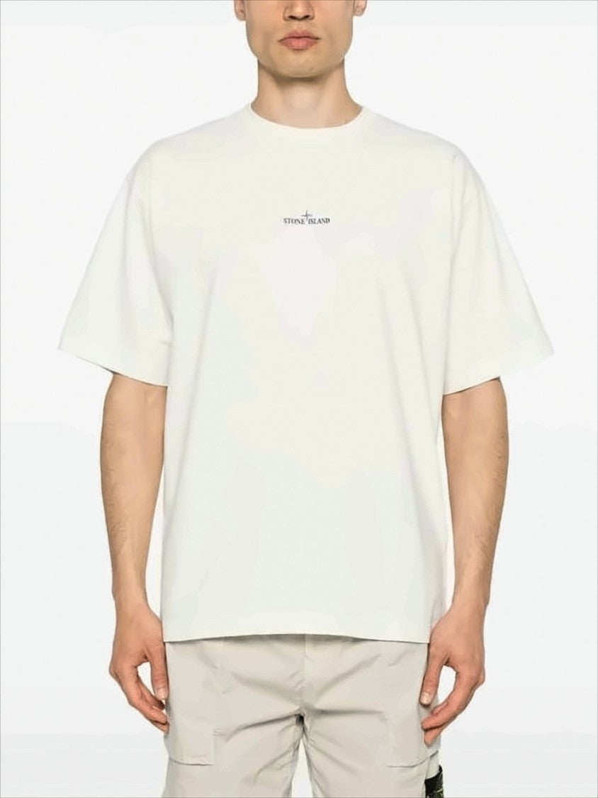 Stone Island Short-Sleeve T-Shirt With Minimalist Design And Logo Graphics