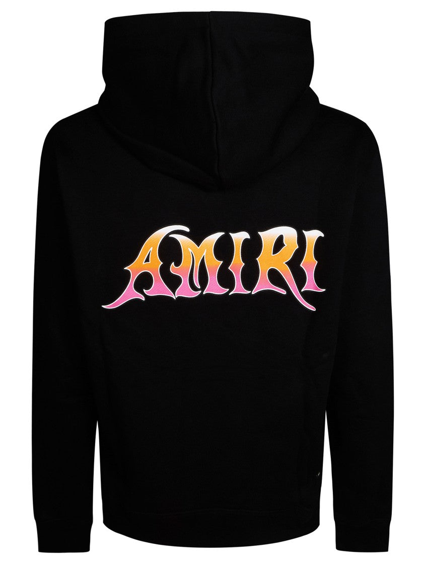 Amiri Cotton Hoodie With Gradient Logo Detailing