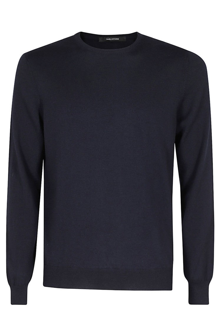 Tagliatore Crew Neck Sweater In Luxurious Virgin Wool