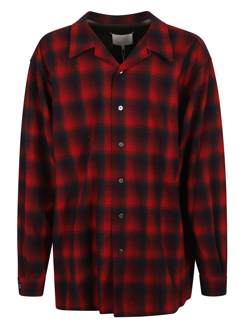 Maison Margiela Plaid Pattern Button-Down Shirt