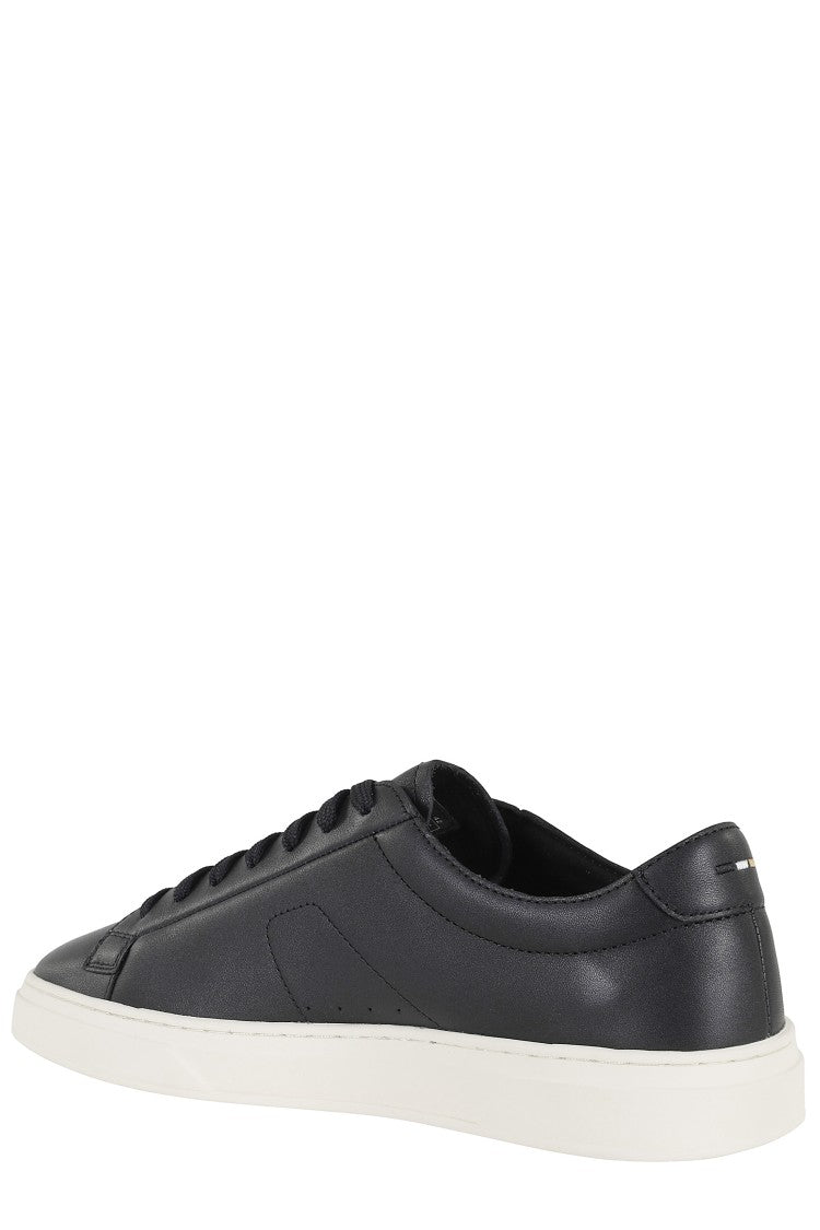 Boss Black Kieran Tenn Laced Calfskin Leather Sneakers