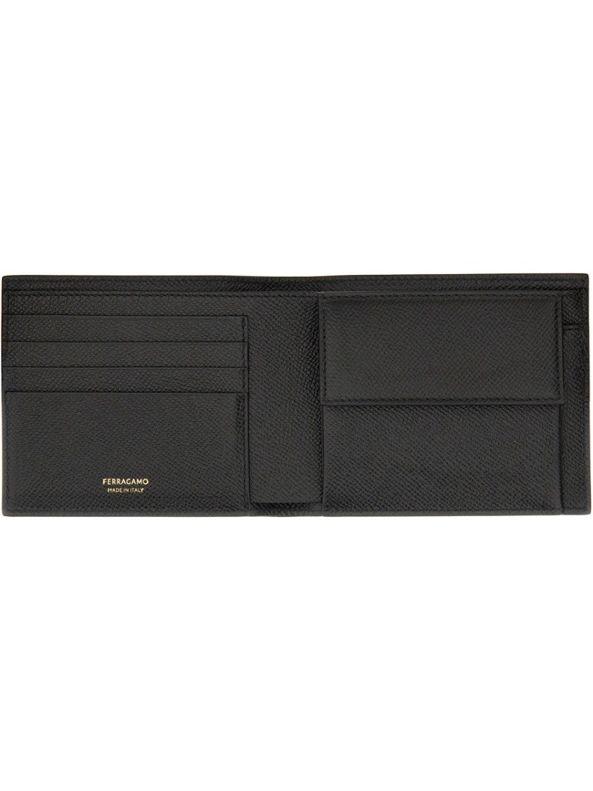 Ferragamo Gancini Wallet With Textured Finish