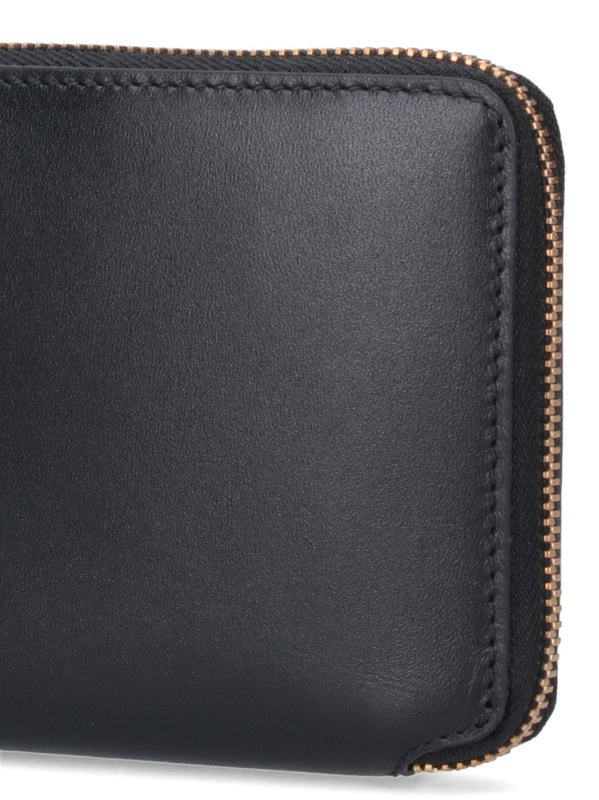 Comme Des Garçons Compact Zip-Around Wallet With Gold-Tone Closure