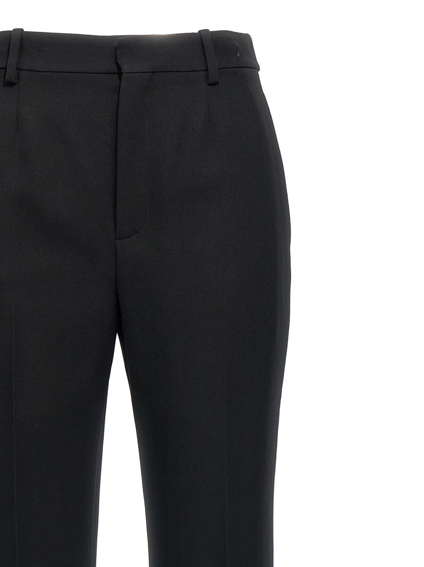 Saint Laurent Grain De Poudre Wool Tuxedo Pants