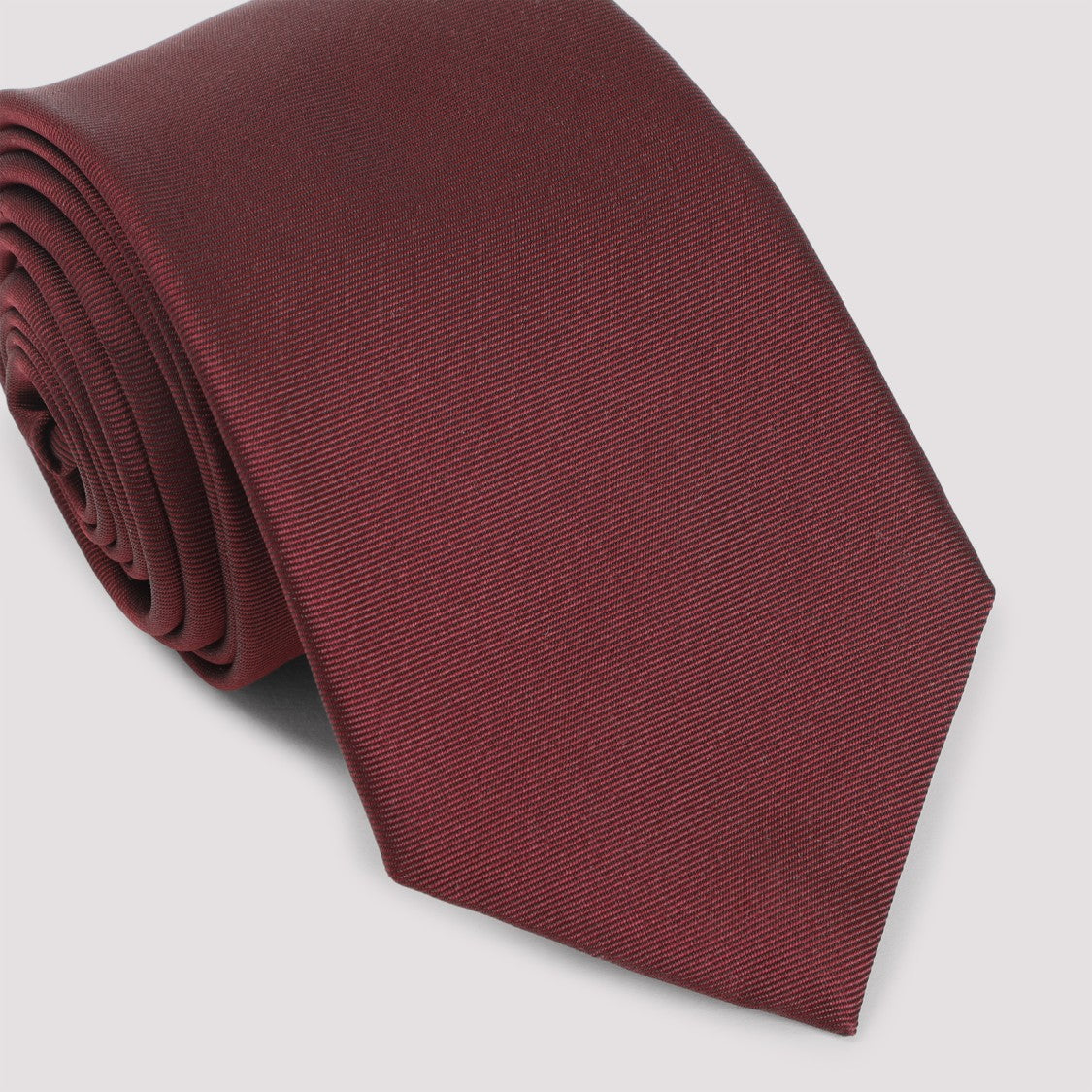 Giorgio Armani Burgundy Silk Tie With Lustrous Finish
