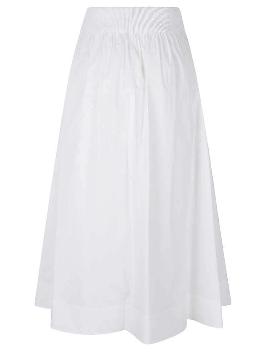 Tory Burch High-Waisted Midi Skirt With Pleated Detail