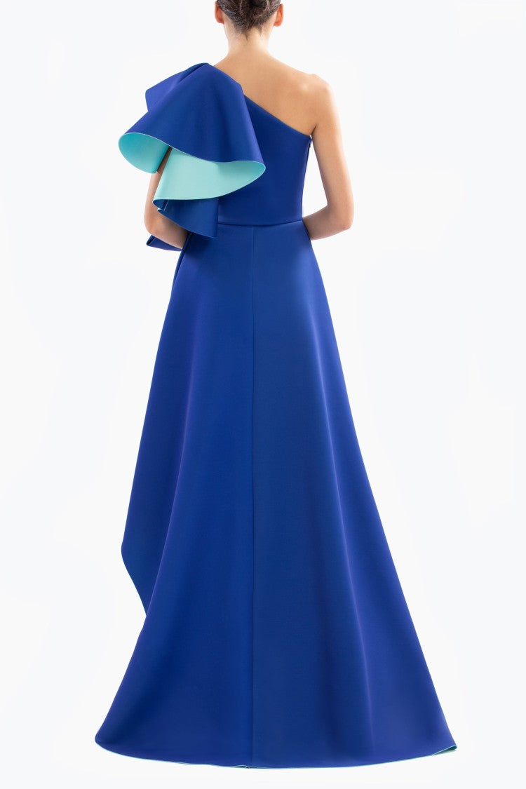 Saiid Kobeisy Double Faced Scuba Long Dress