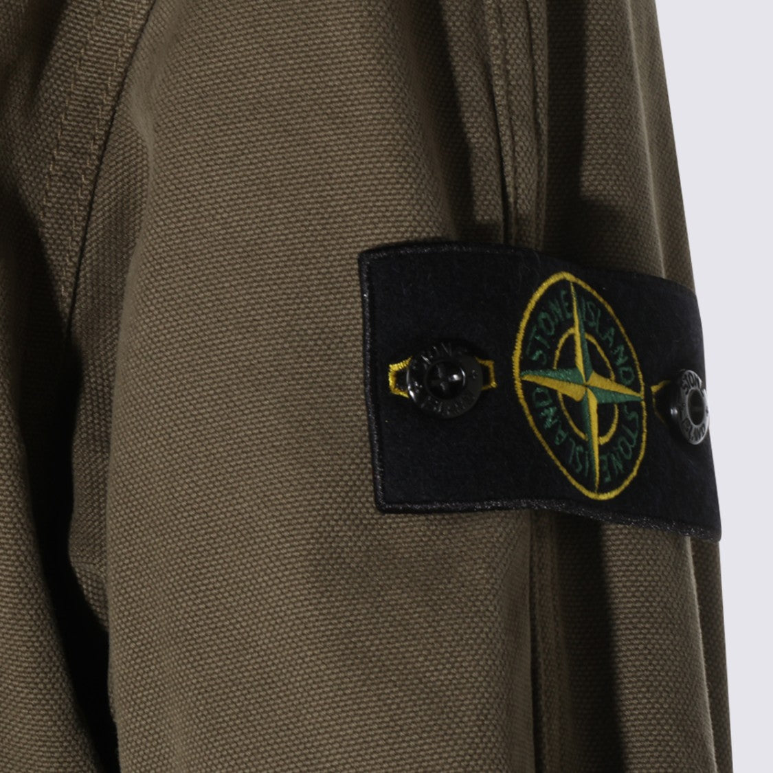 Stone Island Two-Tone Casual Jacket With High Collar