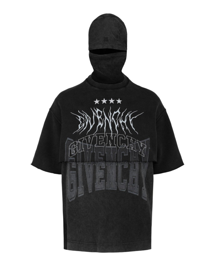 Givenchy Layered Graphic T-Shirt With Balaclava