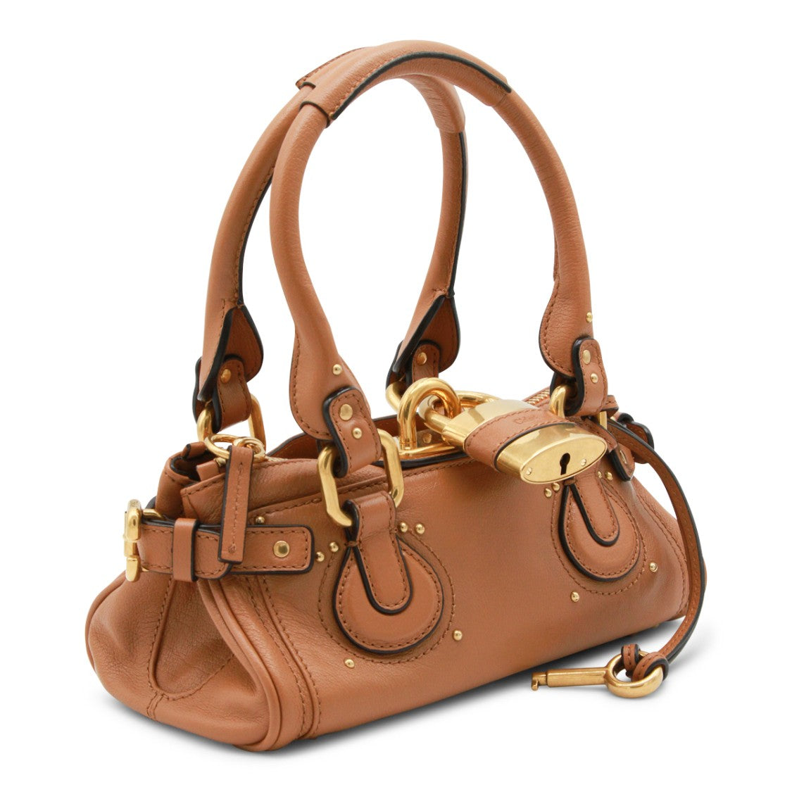 Chloé Brown Leather Paddington Top Handle Bag